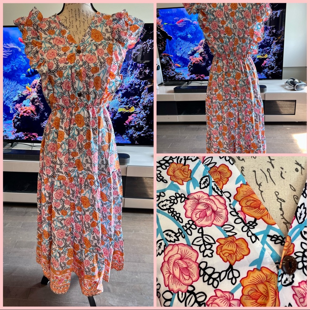 Floral ruffle dress